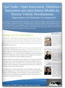 Quo Vadis - Open Innovation, Distirbuted Innovation and open Source Models for Electrict Vehilce Developments